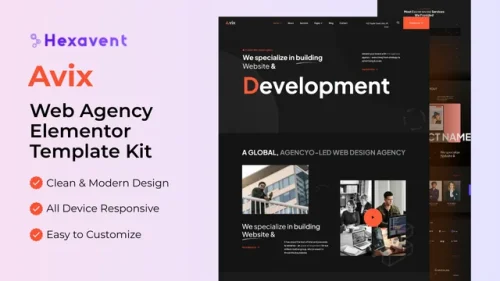 Avix - Web Development Agency Elementor Template Kit