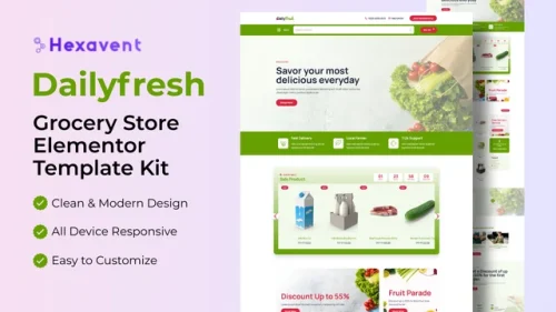 Dailyfresh - Grocery Store Elementor Template Kit