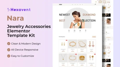 Nara - Jewelry Accessories Elementor Template Kit
