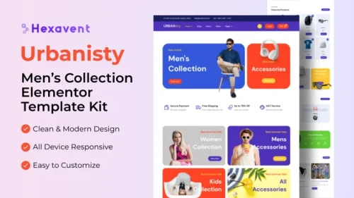 Urbanisty - Mens Collection Elementor Template Kit