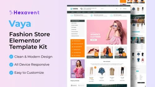 Vaya – Fashion Store Elementor Template Kit